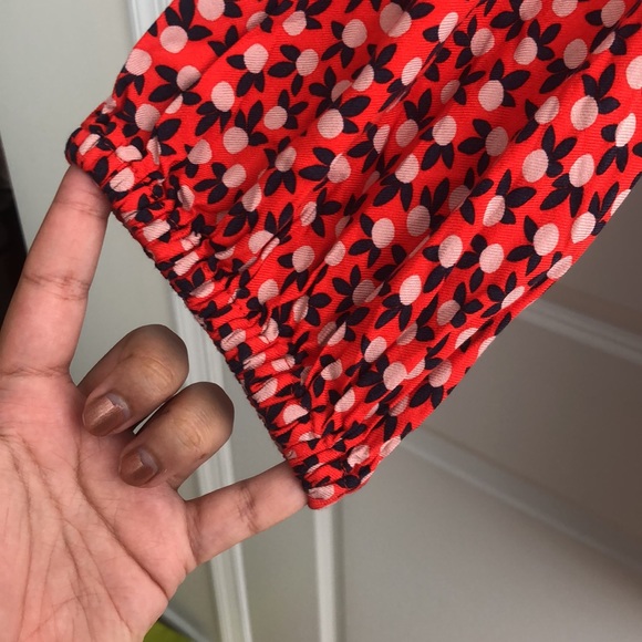 Boden Vanessa Viscose Swing dress in red abstract floral print Sz 14 - Picture 5 of 6